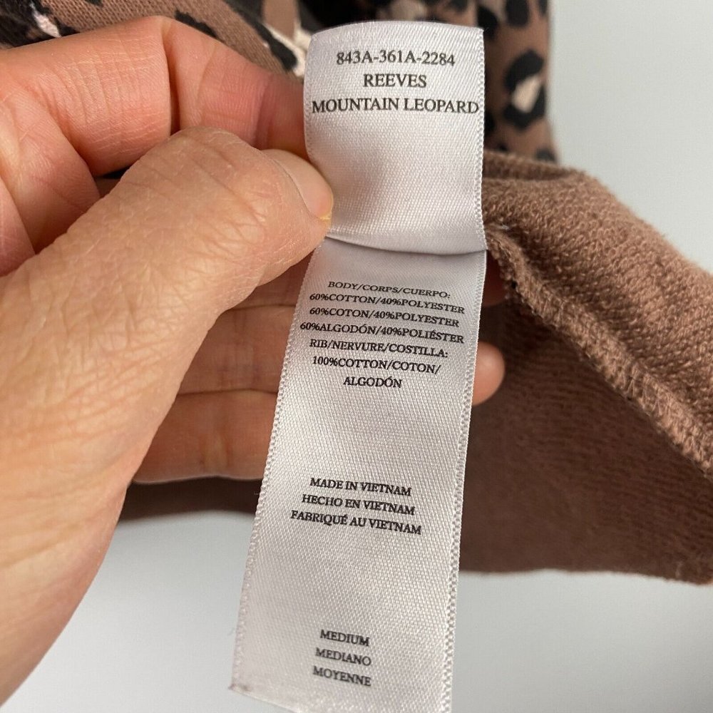 Rails Reeves Mountain Leopard Print Raw Hem Sweat… - image 5